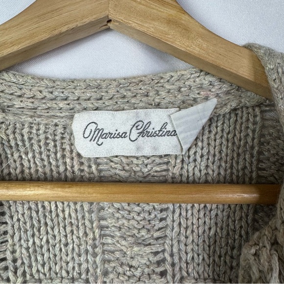 Vintage Marisa Christina Silk Blend Knit Cardigan Sweater M - Picture 4 of 4